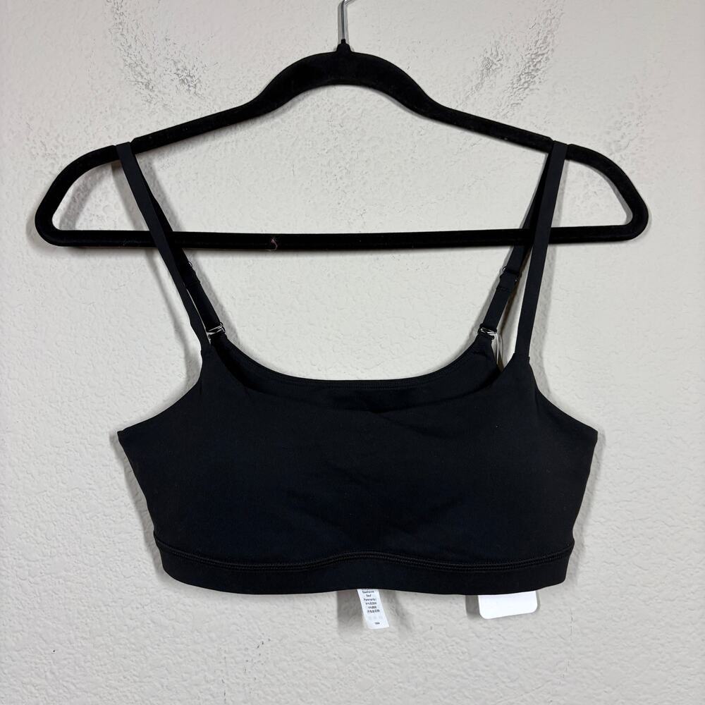 CRZ Yoga Womens Size Small 4/6 Sports Bra Black Adjustable Straps Activewear